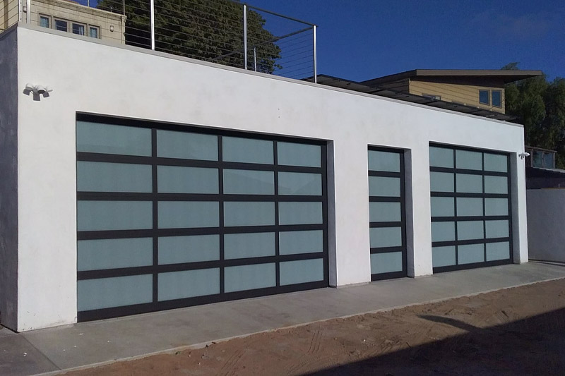 Installation by Garage Door Medics - Black Anodized with White Laminate
