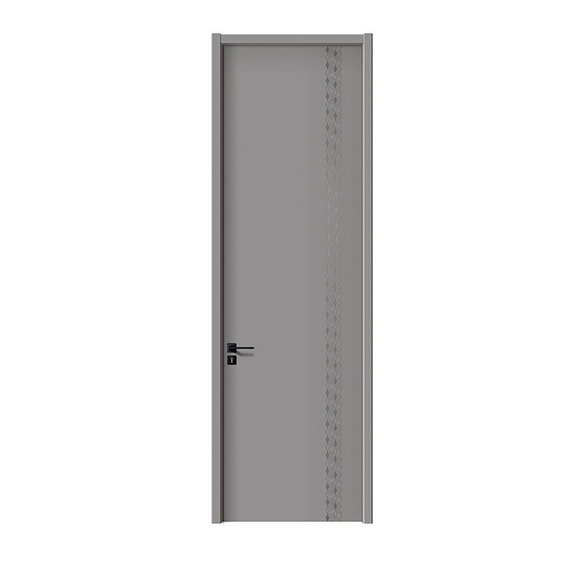 Geometric Pattern Grey Bedroom Wooden Door